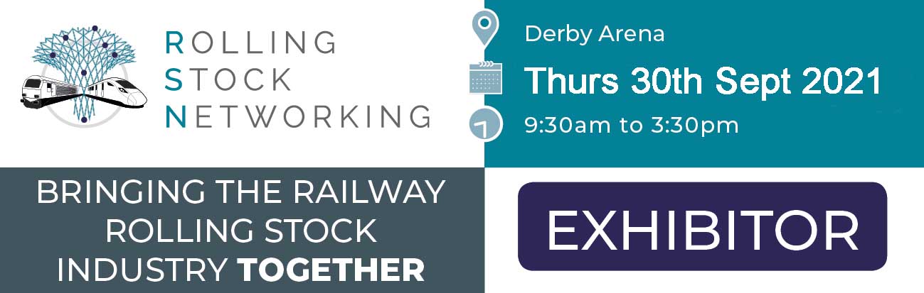 We're exhibiting at the Rolling Stock Networking Event, Derby Arena.